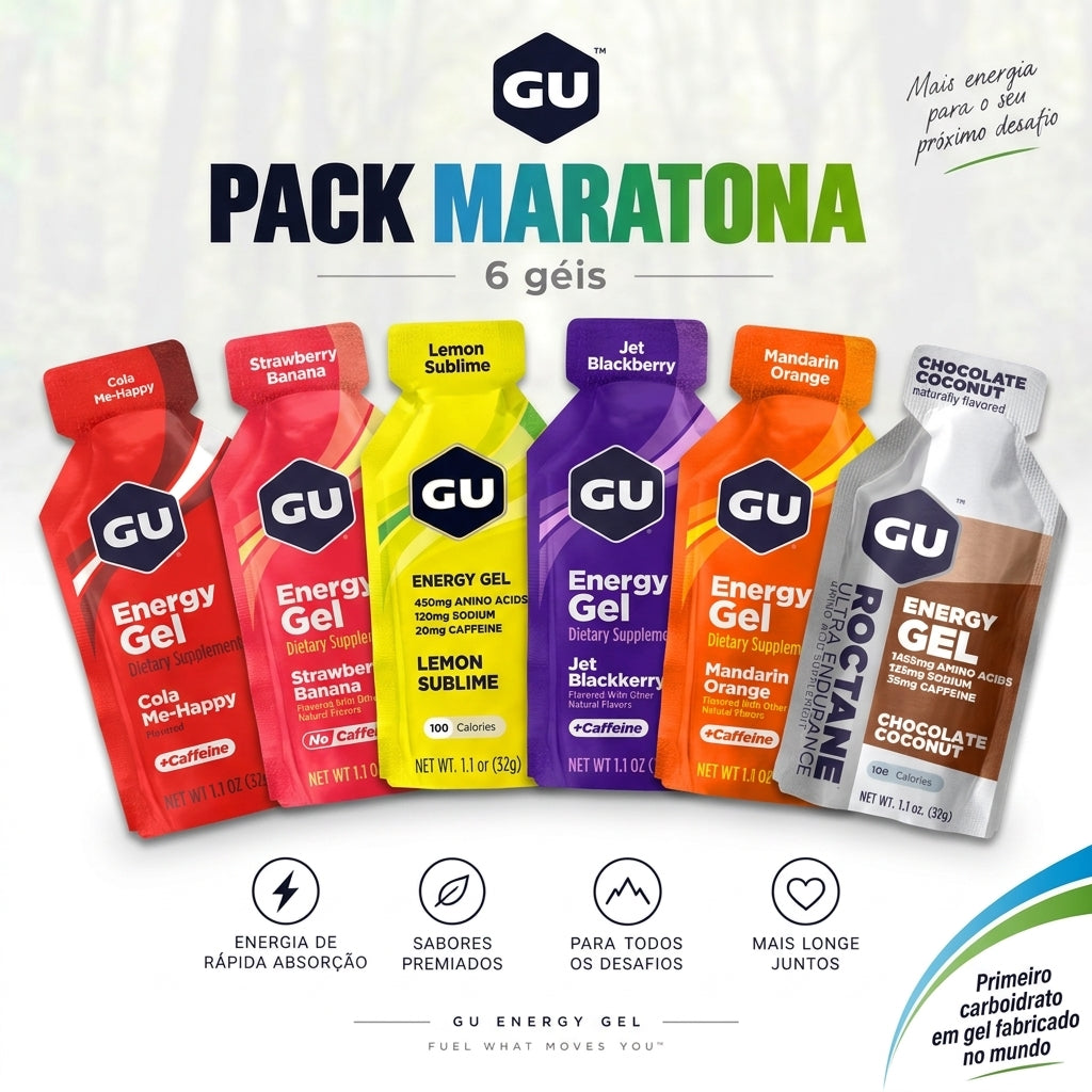 Pack Maratona GU — 6 Géis