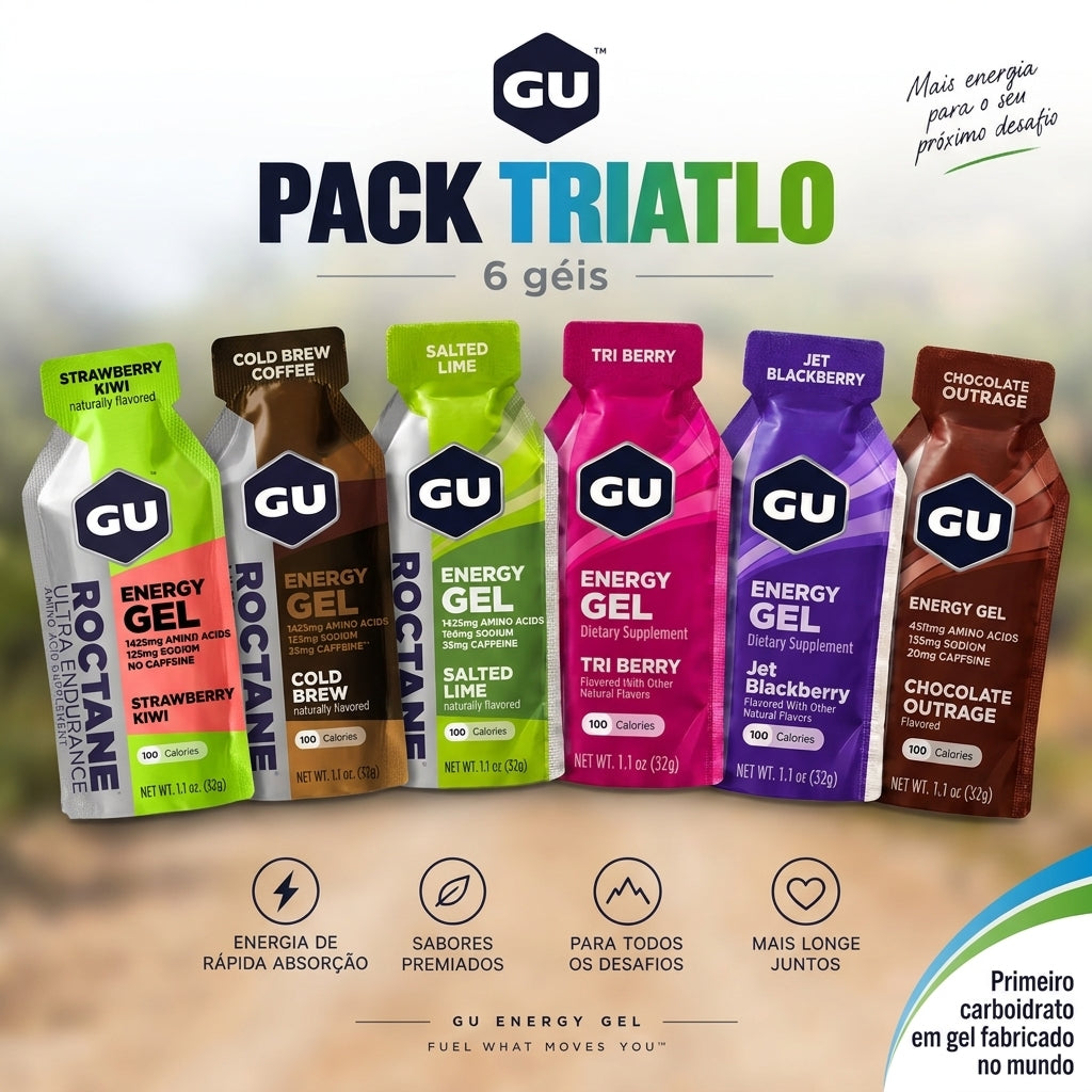 Pack Triatlo GU — 6 Géis